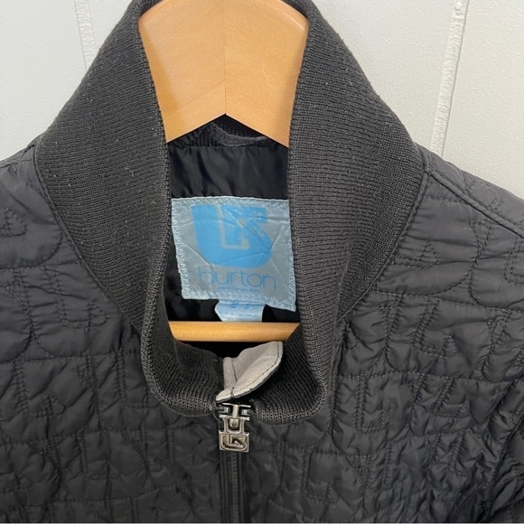 BURTON women’s size small puffer jacket black full zip coat - Picture 3 of 6